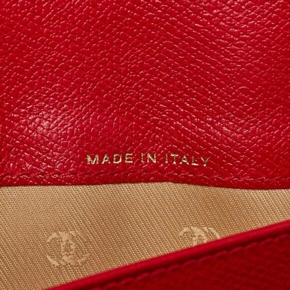Chanel Red Grained Leather L-Double Wallet - Picture 6 of 7